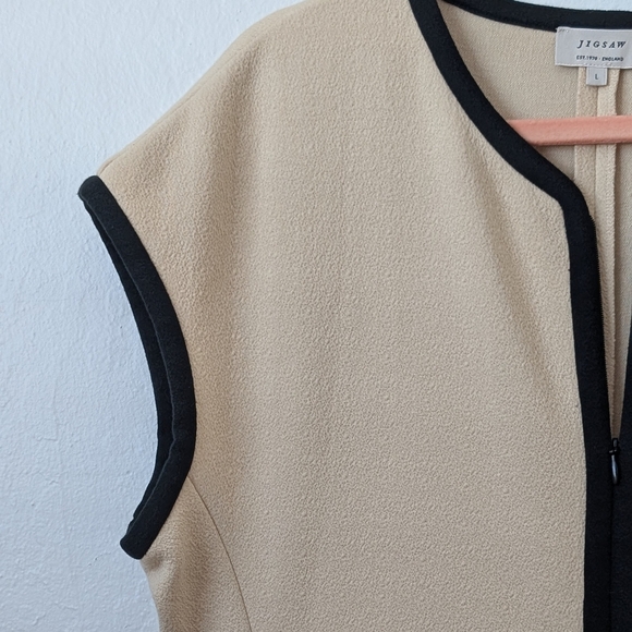 Jigsaw Cream and Black Midi Dress - Picture 8 of 9